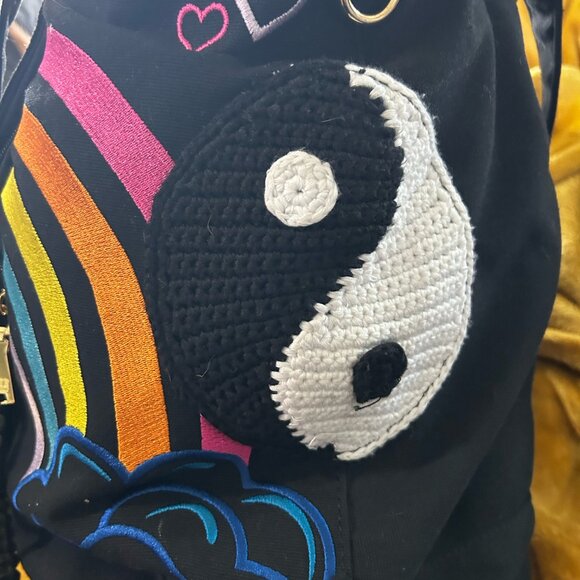 Aimee Kestenberg x Venessa Arizaga Black Embroidered Canvas Tote SOLD OUT ONLINE - Picture 4 of 11